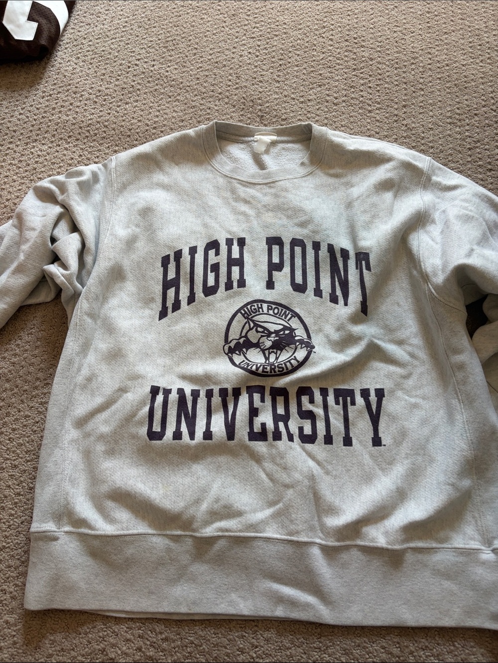 High point university champion Light Gray High Point University Sweatshirt